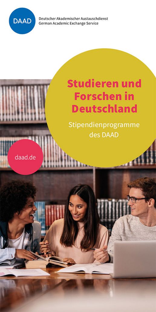 Screenshot DAAD Stipendienbroschüre deutsch