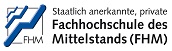 Logo: Fachhochschule des Mittelstands (FHM)<br/>Campus Bielefeld