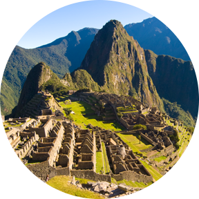 Machu Picchu - Inka-Zitadelle aus dem 15. Jahrhundert, gilt als eines der neuen sieben Weltwunder.