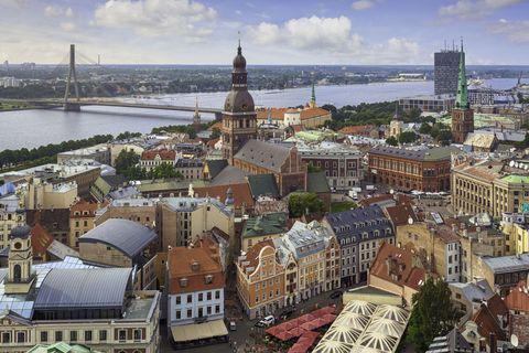 Blick auf Riga, Lettland - 